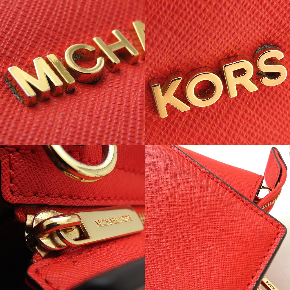 Michael Kors マイケルコース 30S3GLMS2L ショルダーバッグ レザー MANDARIN オレンジ/352506【中古】