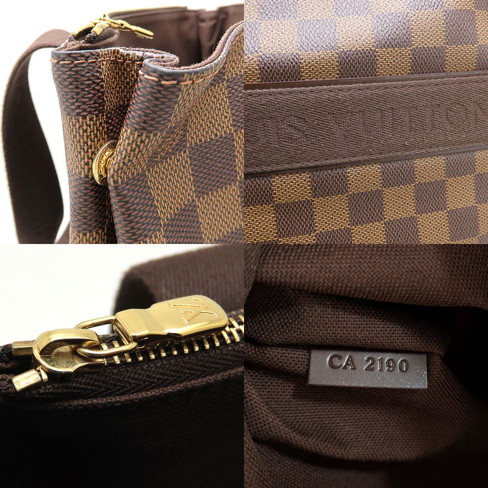 LOUIS VUITTON ルイヴィトン ダミエ カバ・ボブール N52006 トートバッグ エベヌ/352538【中古】