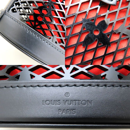 LOUIS VUITTON ルイヴィトン モノグラム レース バケットPM M20352 トートバッグ パテントカーフ ブラック レッド/352541【中古】