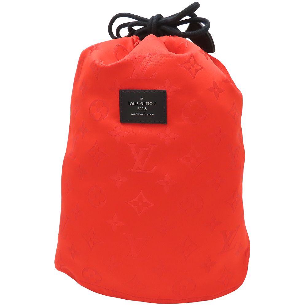 LOUIS VUITTON ルイヴィトン モノグラム レース バケットPM M20352 トートバッグ パテントカーフ ブラック レッド/352541【中古】