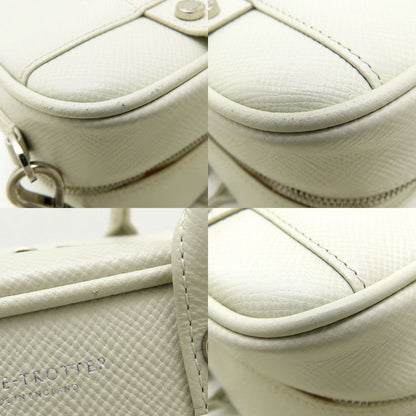 GLOBE TROTTER グローブトロッター ジェット ボーリングバッグ ショルダーバッグ ミニバッグ レザー ホワイト系/352619【中古】