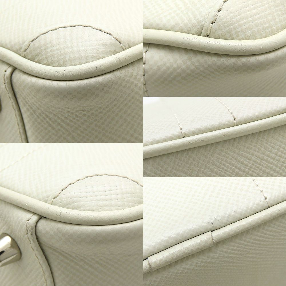 GLOBE TROTTER グローブトロッター ジェット ボーリングバッグ ショルダーバッグ ミニバッグ レザー ホワイト系/352619【中古】