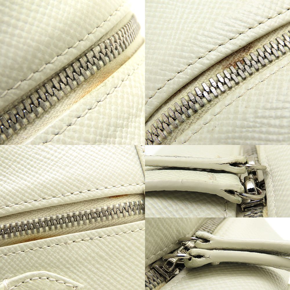 GLOBE TROTTER グローブトロッター ジェット ボーリングバッグ ショルダーバッグ ミニバッグ レザー ホワイト系/352619【中古】