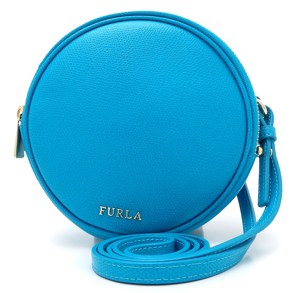Furla フルラ ショルダーバッグ レザー ターコイズブルー レディース/352657【中古】
