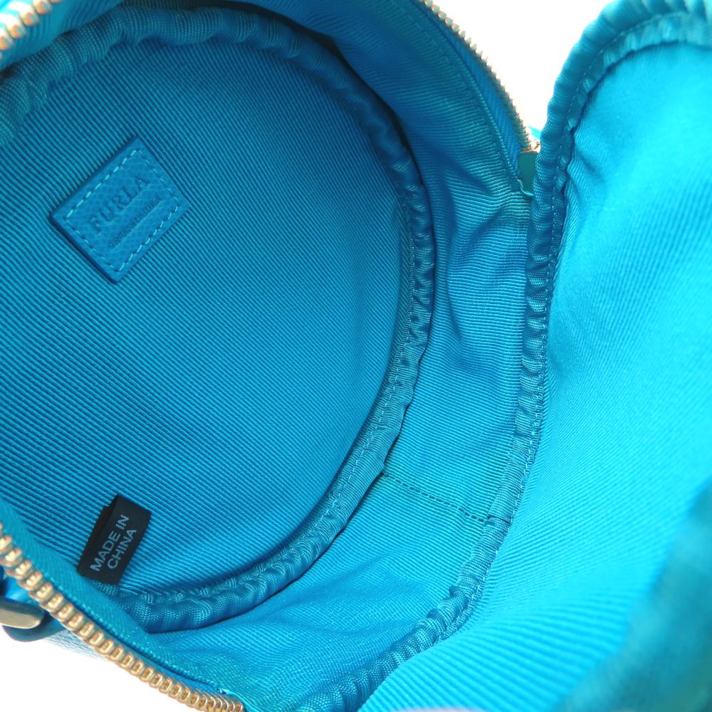 Furla フルラ ショルダーバッグ レザー ターコイズブルー レディース/352657【中古】