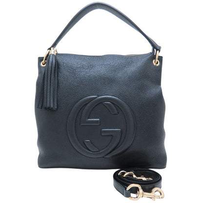 GUCCI グッチ 536194 ショルダーバッグ ソーホー 2Way レザー ブラック アウトレット レディース/352815【中古】