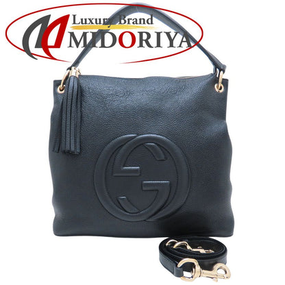 GUCCI グッチ 536194 ショルダーバッグ ソーホー 2Way レザー ブラック アウトレット レディース/352815【中古】