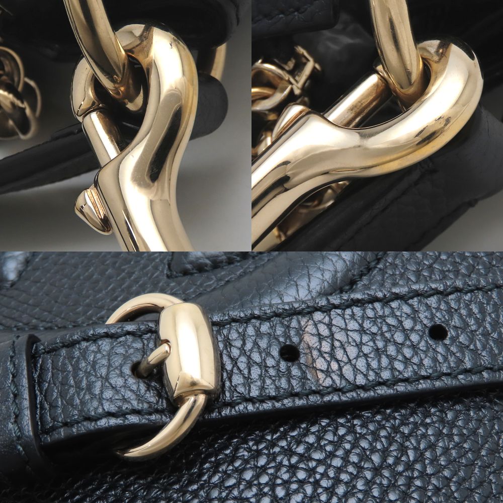 GUCCI グッチ 536194 ショルダーバッグ ソーホー 2Way レザー ブラック アウトレット レディース/352815【中古】