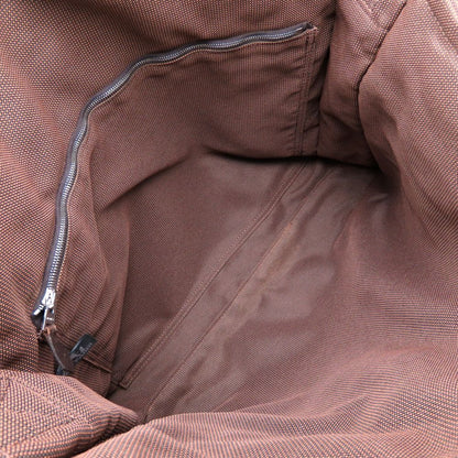 HERMES エルメス バサスGM ショルダーバッグ エールライン ナイロンキャンバス ブラウン メンズ/352890【中古】