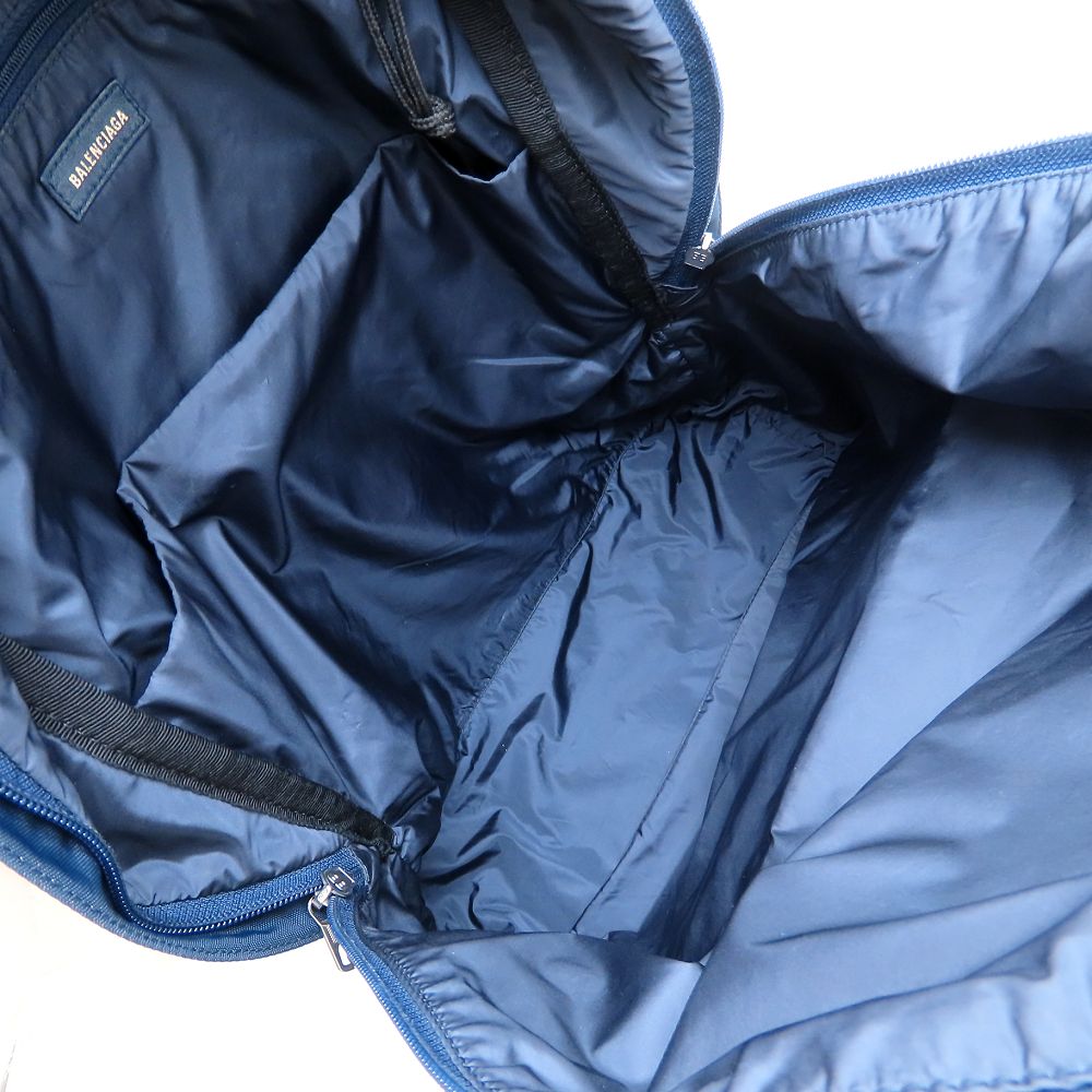 BALENCIAGA バレンシアガ WHEEL ウィール 507460 リュック・バックパック ナイロン ネイビー レッド ブラック メンズ/352891【中古】
