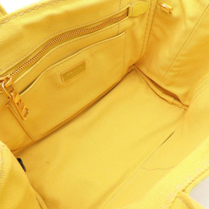 PRADA プラダ カナパトート 1BG439 2Wayハンドバッグ キャンバス SOLE イエロー レディース/352910【中古】