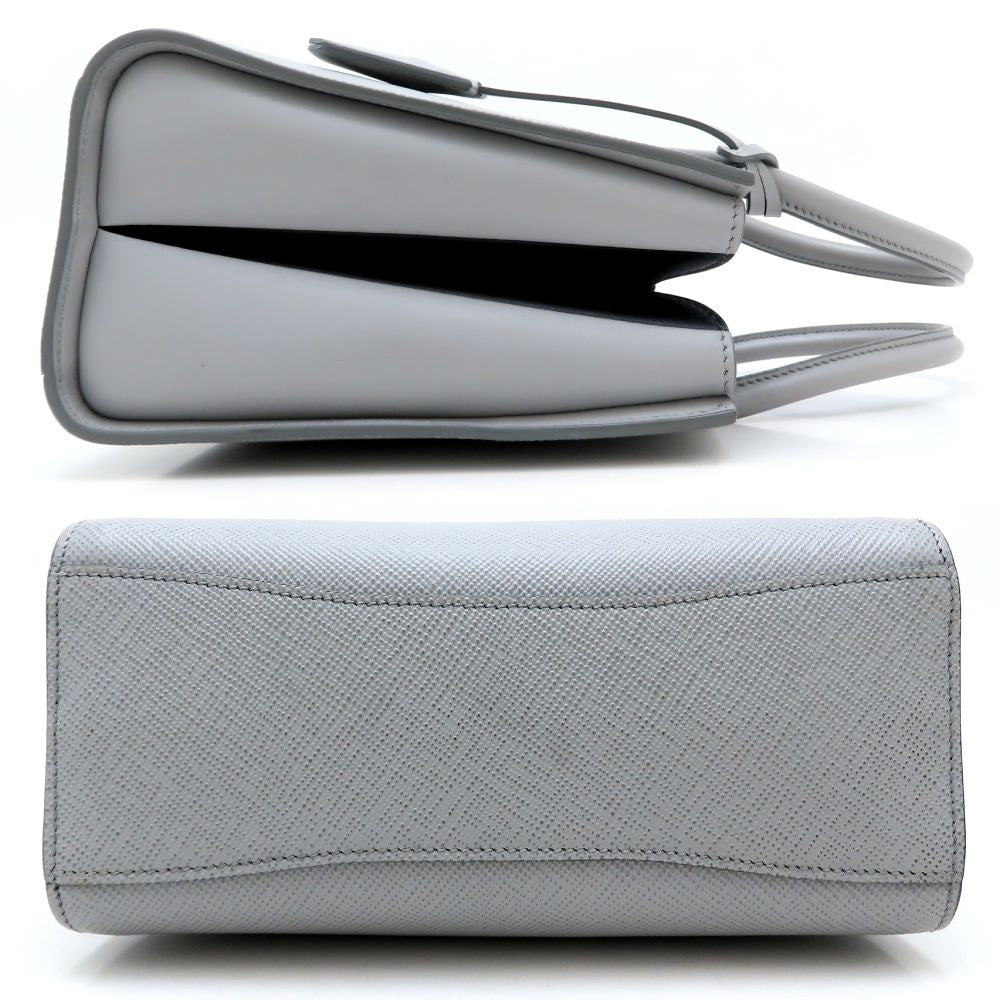 PRADA プラダ 1BA284 2Way ハンドバッグ サフィアーノレザー グレー レディース/352941【中古】
