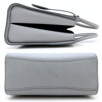 PRADA プラダ 1BA284 2Way ハンドバッグ サフィアーノレザー グレー レディース/352941【中古】
