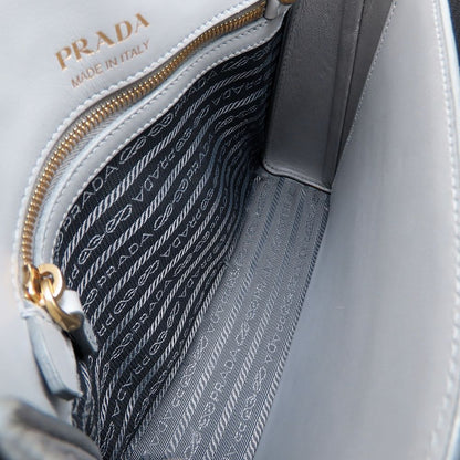 PRADA プラダ 1BA284 2Way ハンドバッグ サフィアーノレザー グレー レディース/352941【中古】