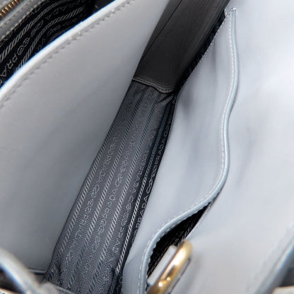 PRADA プラダ 1BA284 2Way ハンドバッグ サフィアーノレザー グレー レディース/352941【中古】