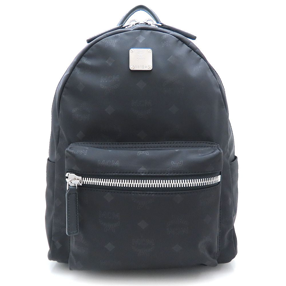 MCM エムシーエム MUK7ADT11BK001 リュック・バックパック ナイロンxレザー ブラック レディース/352963【中古】