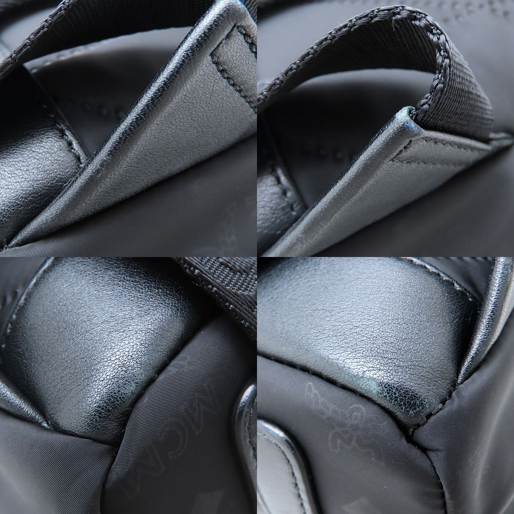 MCM エムシーエム MUK7ADT11BK001 リュック・バックパック ナイロンxレザー ブラック レディース/352963【中古】