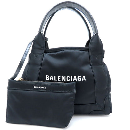 BALENCIAGA バレンシアガ カバスXS 390346 ハンドバッグ ナイロンxレザー ブラック レディース/352964【中古】