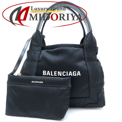 BALENCIAGA バレンシアガ カバスXS 390346 ハンドバッグ ナイロンxレザー ブラック レディース/352964【中古】