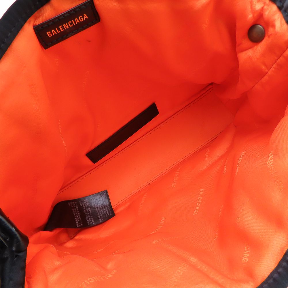 BALENCIAGA バレンシアガ カバスXS 390346 ハンドバッグ ナイロンxレザー ブラック レディース/352964【中古】