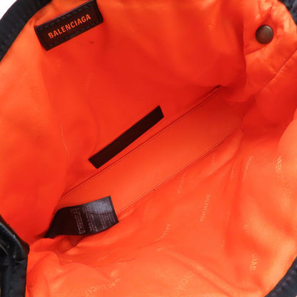 BALENCIAGA バレンシアガ カバスXS 390346 ハンドバッグ ナイロンxレザー ブラック レディース/352964【中古】