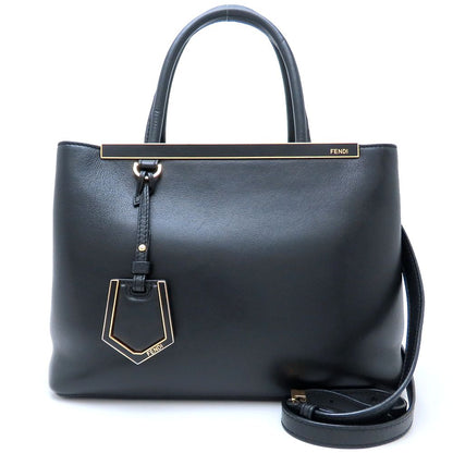 FENDI フェンディ プチトゥージュール 8BH253 2Way ハンドバッグ レザー ブラック レディース/352983【中古】