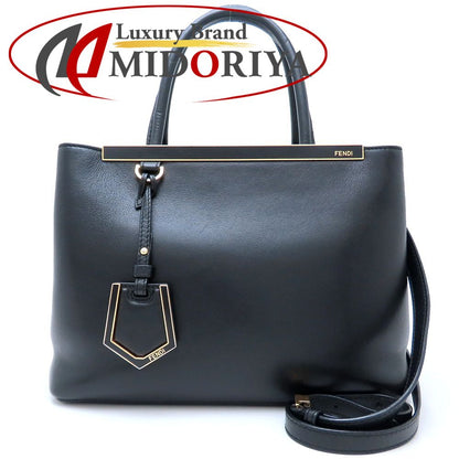 FENDI フェンディ プチトゥージュール 8BH253 2Way ハンドバッグ レザー ブラック レディース/352983【中古】
