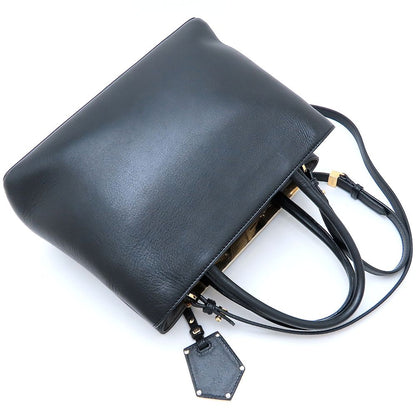 FENDI フェンディ プチトゥージュール 8BH253 2Way ハンドバッグ レザー ブラック レディース/352983【中古】