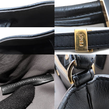 FENDI フェンディ プチトゥージュール 8BH253 2Way ハンドバッグ レザー ブラック レディース/352983【中古】