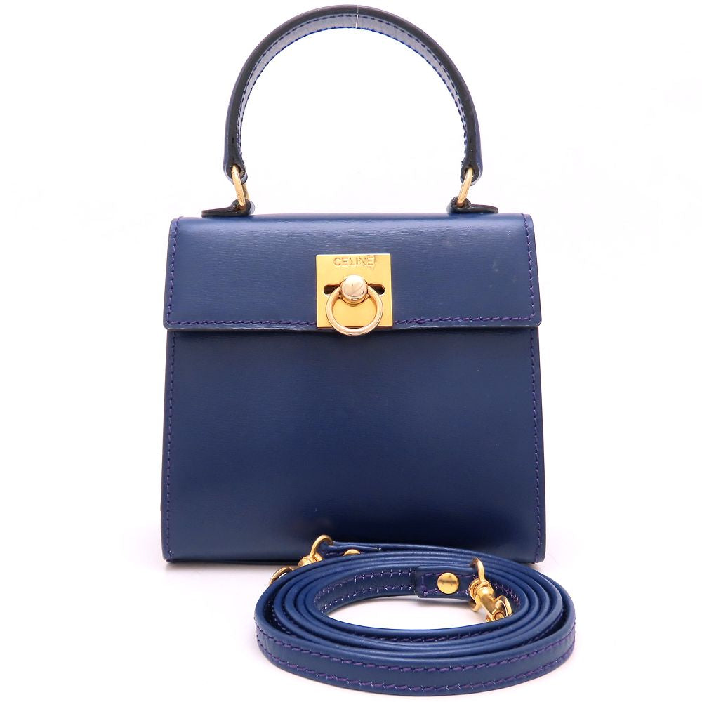 CELINE セリーヌ ミニハンドバッグ ハンドバッグ 2Way レザー パープル系 レディース/352985【中古】