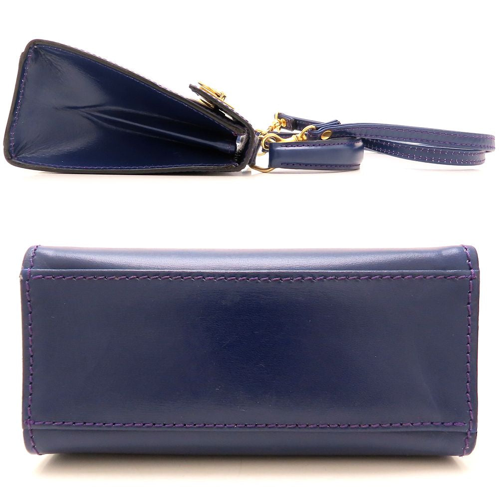 CELINE セリーヌ ミニハンドバッグ ハンドバッグ 2Way レザー パープル系 レディース/352985【中古】