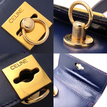 CELINE セリーヌ ミニハンドバッグ ハンドバッグ 2Way レザー パープル系 レディース/352985【中古】
