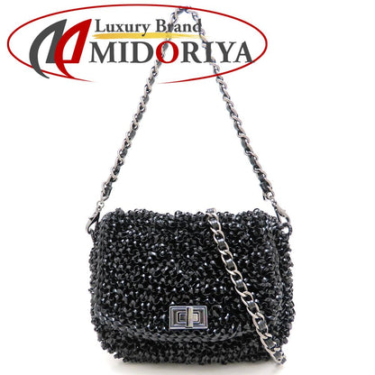 ANTEPRIMA アンテプリマ ルッケット 2way ミニ ワイヤーバッグ ハンドバッグ ワイヤーコード ブラック レディース/353011【中古】