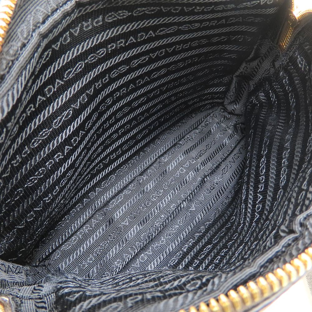 PRADA プラダ ヴィッテロダイノ 1BH082 2Way ショルダーバッグ レザー ARGILLA グレージュ レディース/353155【中古】