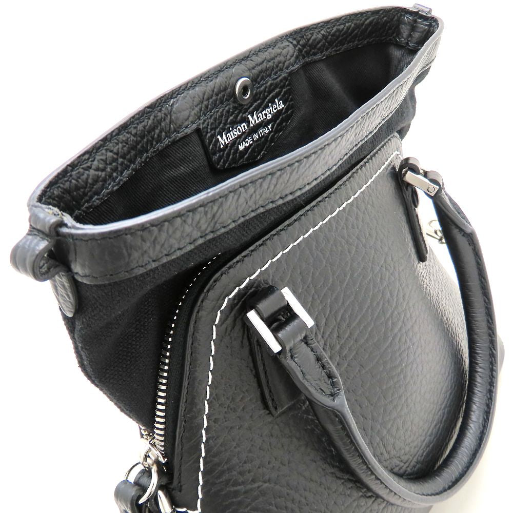 Maison Margiela メゾンマルジェラ S56WG0081 ハンドバッグ 2Way カーフ ブラック レディース/353163【中古】