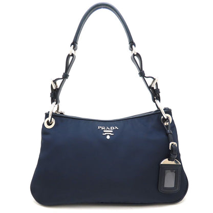 PRADA プラダ BR4894 ショルダーバッグ テスート ナイロンxレザー ネイビー アウトレット レディース/353177【中古】