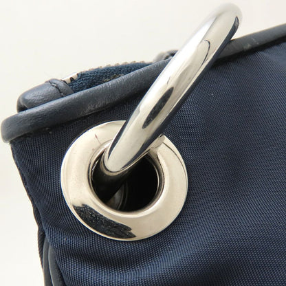 PRADA プラダ BR4894 ショルダーバッグ テスート ナイロンxレザー ネイビー アウトレット レディース/353177【中古】
