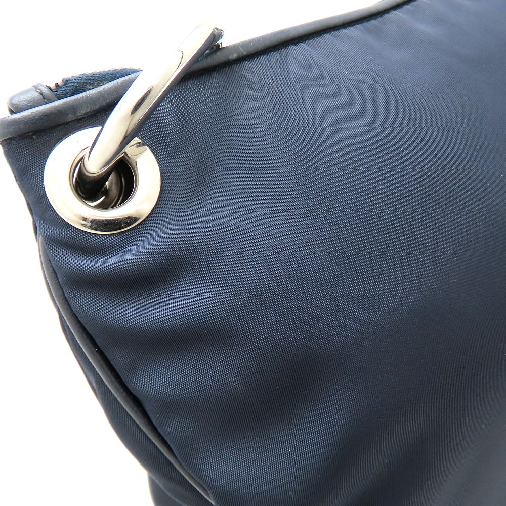 PRADA プラダ BR4894 ショルダーバッグ テスート ナイロンxレザー ネイビー アウトレット レディース/353177【中古】