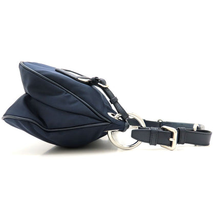 PRADA プラダ BR4894 ショルダーバッグ テスート ナイロンxレザー ネイビー アウトレット レディース/353177【中古】