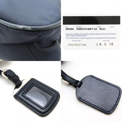 PRADA プラダ BR4894 ショルダーバッグ テスート ナイロンxレザー ネイビー アウトレット レディース/353177【中古】