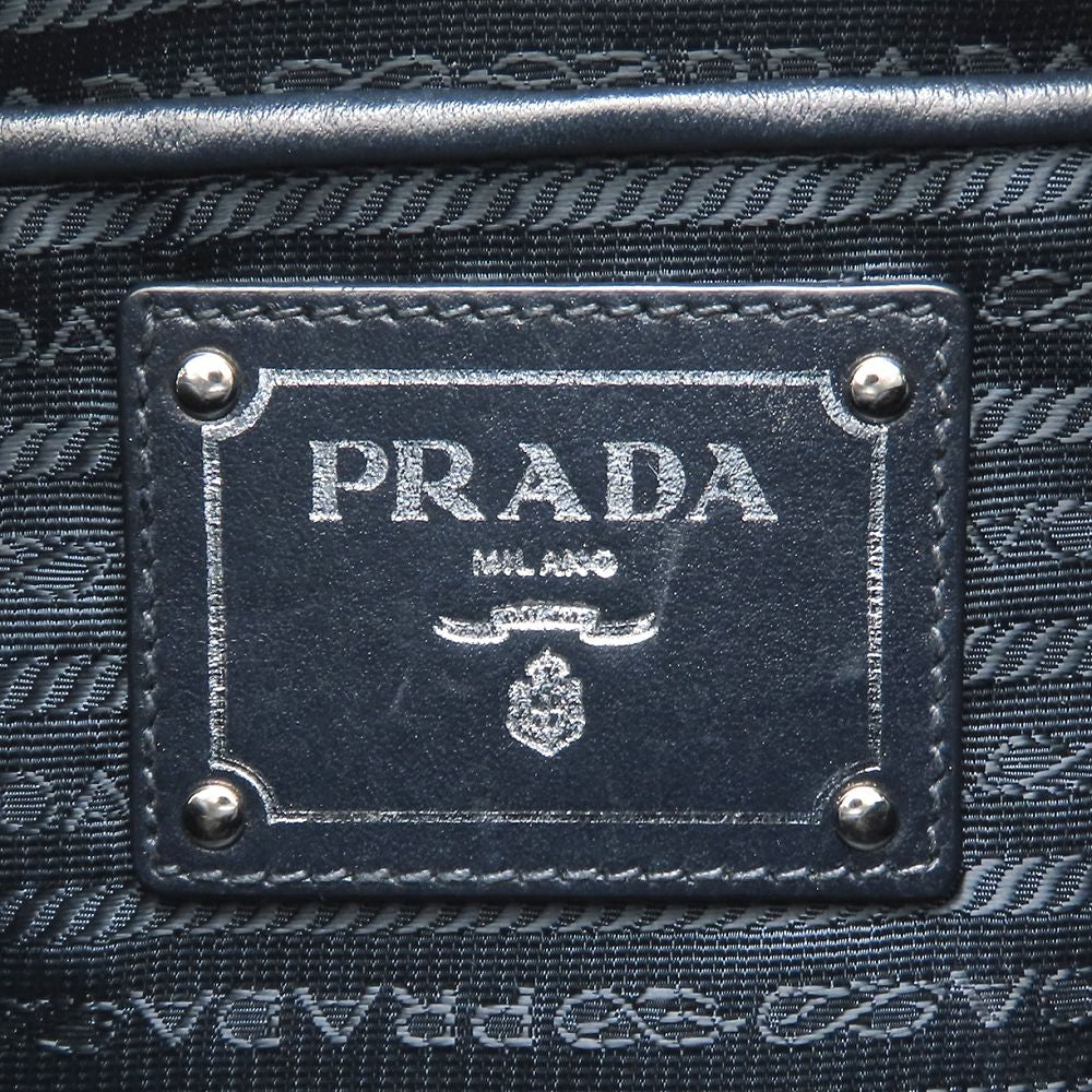 PRADA プラダ BR4894 ショルダーバッグ テスート ナイロンxレザー ネイビー アウトレット レディース/353177【中古】