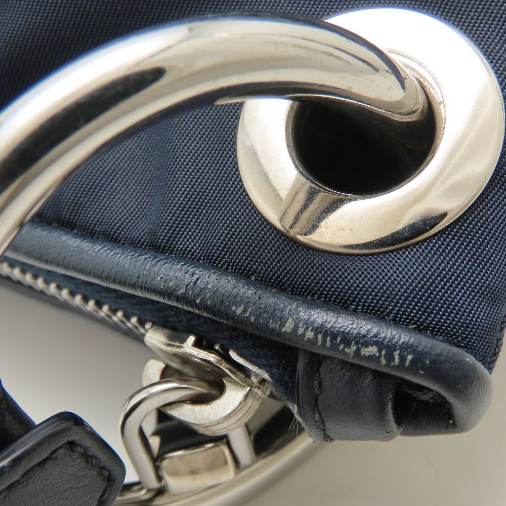 PRADA プラダ BR4894 ショルダーバッグ テスート ナイロンxレザー ネイビー アウトレット レディース/353177【中古】
