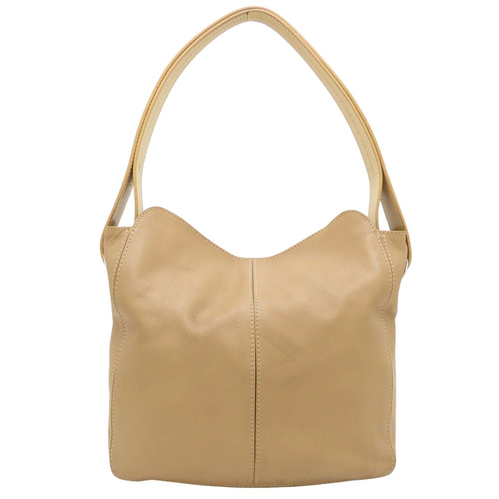 TOD’S トッズ ハンドバッグ ワンショルダー レザー ベージュ レディース/353196【中古】