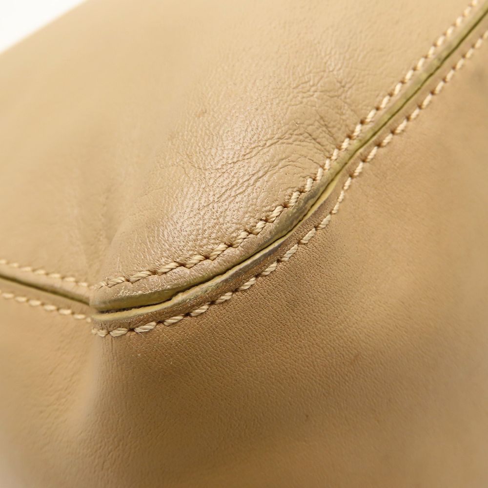 TOD’S トッズ ハンドバッグ ワンショルダー レザー ベージュ レディース/353196【中古】