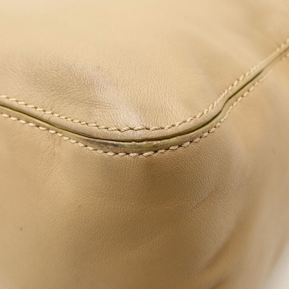 TOD’S トッズ ハンドバッグ ワンショルダー レザー ベージュ レディース/353196【中古】