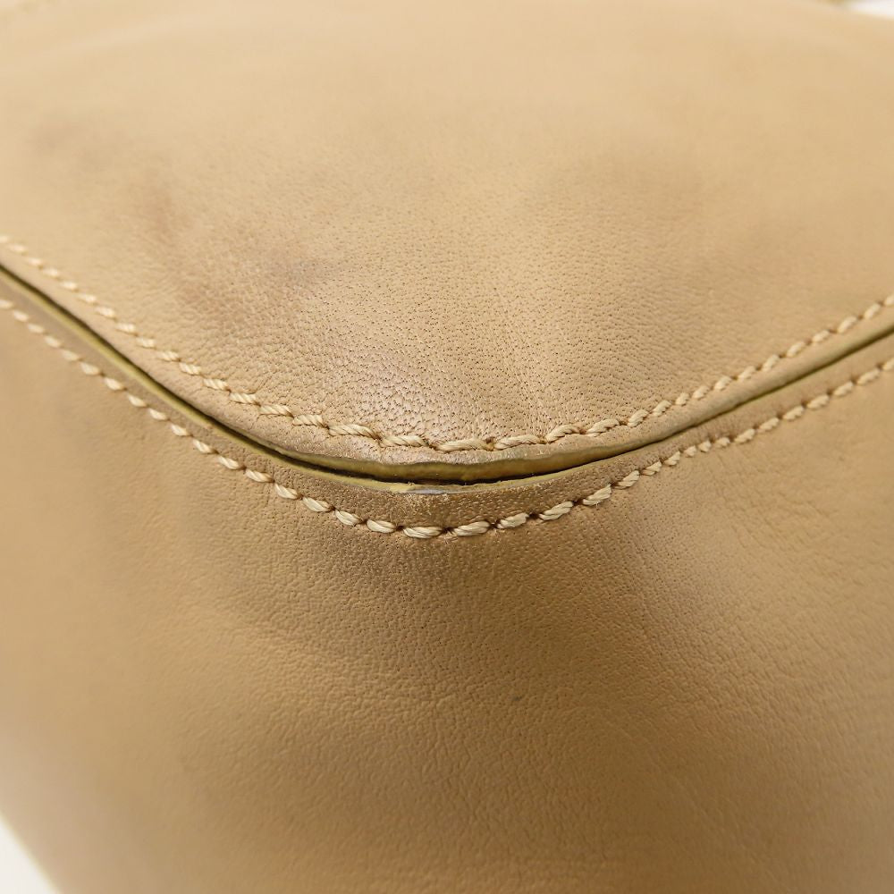 TOD’S トッズ ハンドバッグ ワンショルダー レザー ベージュ レディース/353196【中古】