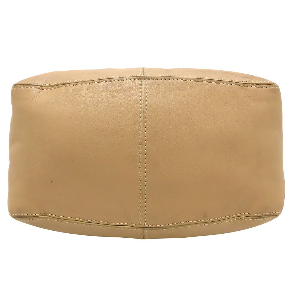 TOD’S トッズ ハンドバッグ ワンショルダー レザー ベージュ レディース/353196【中古】