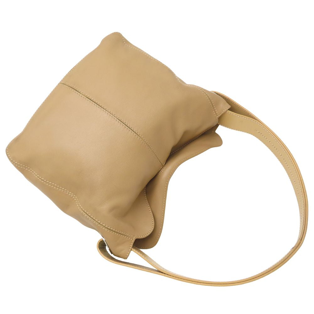 TOD’S トッズ ハンドバッグ ワンショルダー レザー ベージュ レディース/353196【中古】
