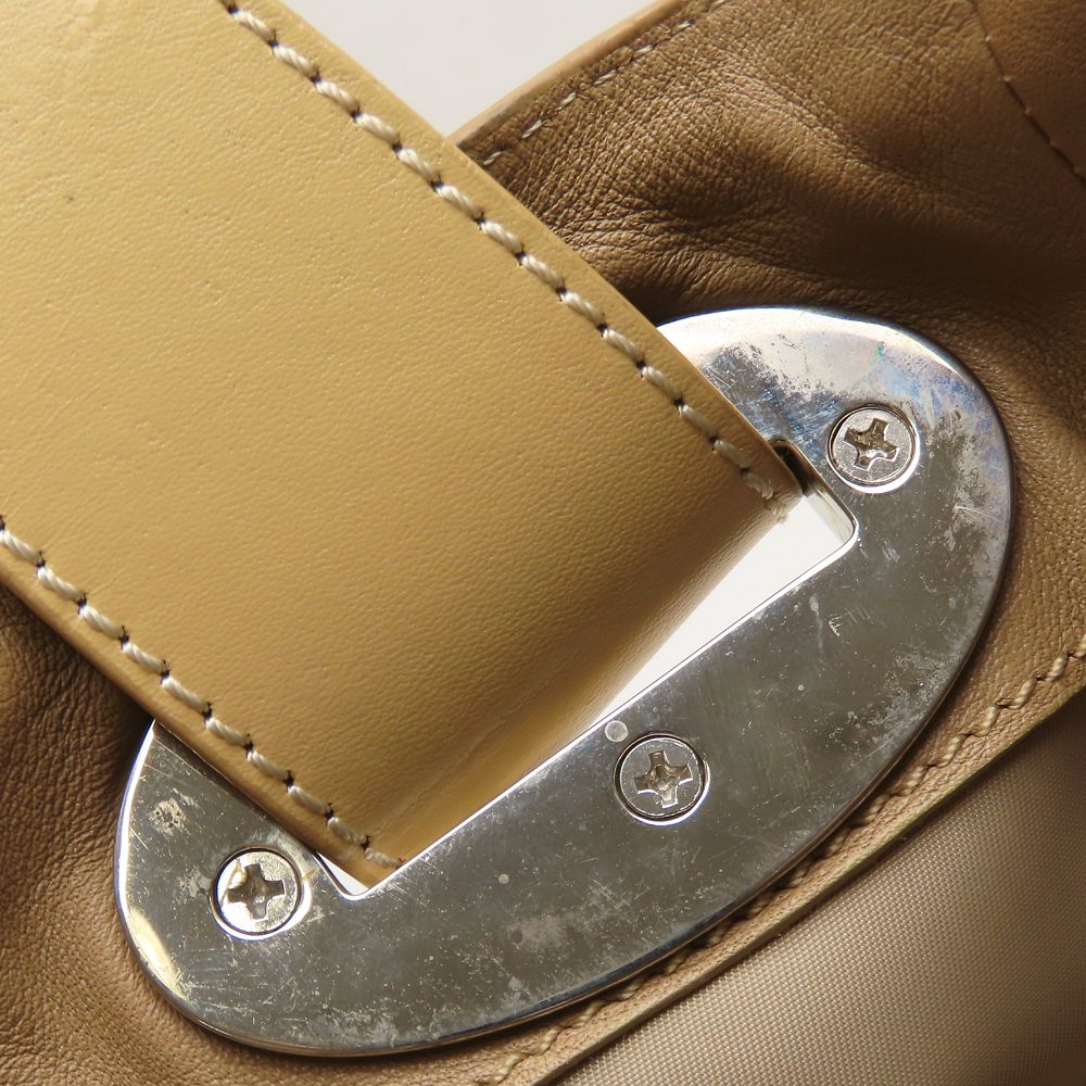 TOD’S トッズ ハンドバッグ ワンショルダー レザー ベージュ レディース/353196【中古】
