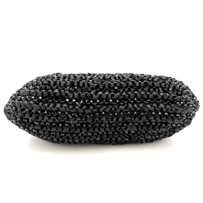 ANTEPRIMA アンテプリマ クリスタッロフィオッコ ハンドバッグ 3Way リボン PVCワイヤーxサテン ブラック レディース/353202【中古】